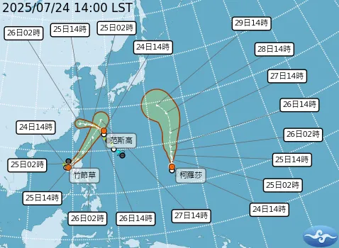 今年颱風是否特別多？賈新興表示今年的活躍期雖略為提早約一週，但整體而言「並沒有特別不一樣」。（圖／氣象署）