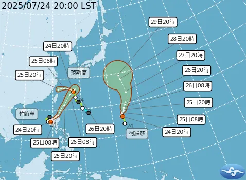 颱風最新陸軍。（圖/氣象署提供）