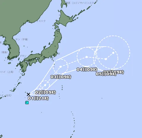 又有熱帶性低氣壓生成，有機會於24小時內增強為颱風。（圖／翻攝自日本氣象廳）