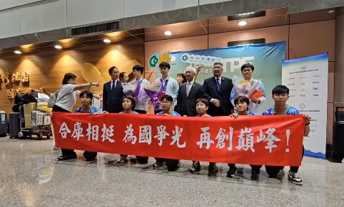 中華桌球代表隊返台。（圖／翻攝畫面）
