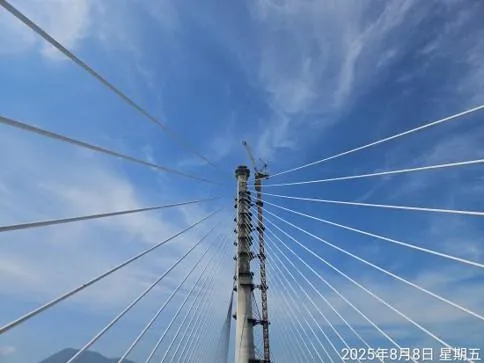 淡江大橋官網施工照片。（圖／淡江大橋官網）