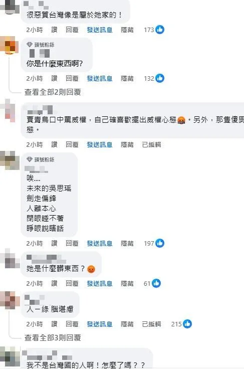 網友在社群網站瘋狂砲轟賈永婕。(圖/翻攝臉書)
