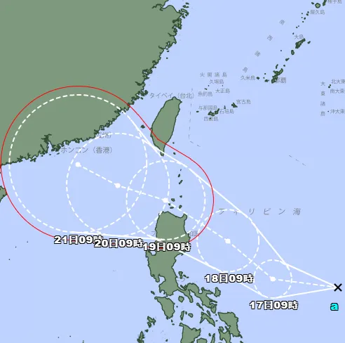 菲律賓東方海面熱帶性低氣壓生成。（圖／翻攝自日本氣象廳）