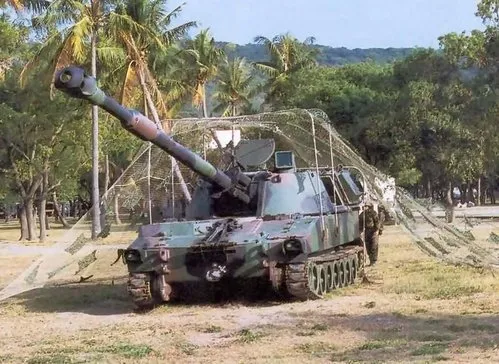 M109自走砲車。（圖／國防部網站）