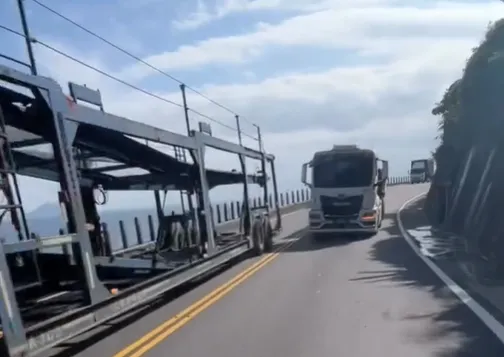 砂石車逆向。（圖／翻攝自claydshort Threads）