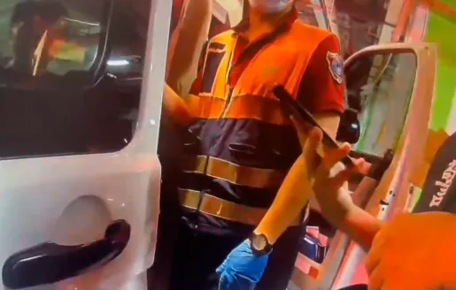 台北市信義區台北101地下停車場21日傳出一起持刀傷人事件。（圖／警方提供）