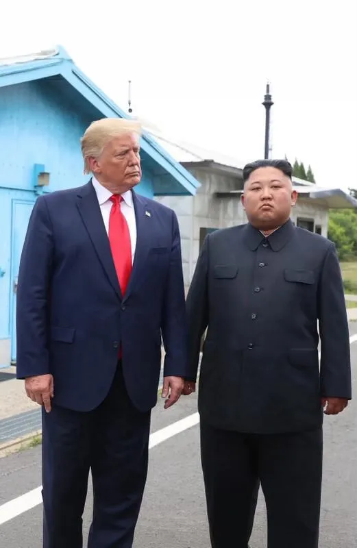 川普發布與金正恩2019年合照。（圖／翻攝自Donald Trump Truth Social）