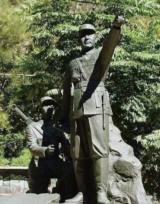 金門太武山明德公園的吉星文雕像。(圖/吉民立提供)