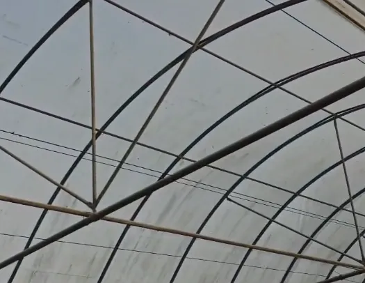 雲林縣西螺鎮因宮廟高空煙火落塵波及鄰近農園，造成三分地有機蔬菜溫室覆蓋布大範圍受損，初估修繕費用近百萬元。（圖／翻攝畫面）