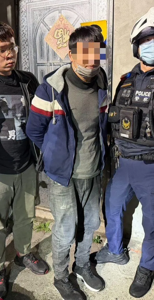 廖聰賢19日晚間在新莊一帶落網。（圖／警方提供）