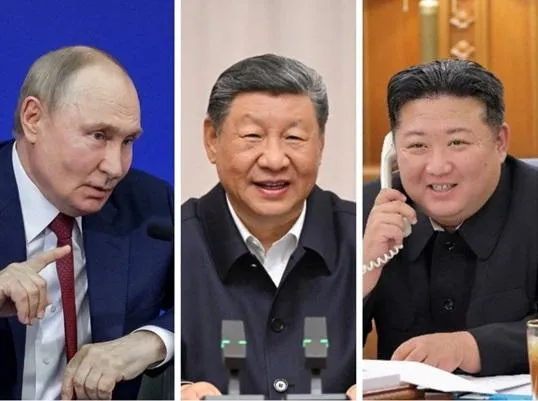 左普丁、中習近平、右金正恩。（圖／網路）