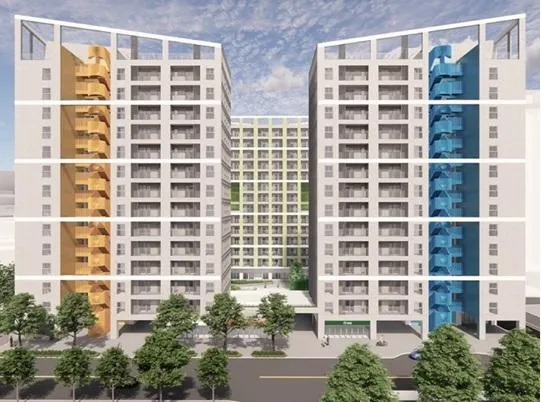 「建功安居」位於新竹市東區，規劃743戶居住單元，預計2028年竣工。（圖／國家住宅及都市更新中心提供）