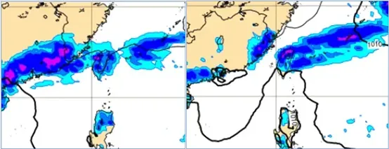28日另一鋒面快速移入、天氣再轉、有局部陣雨或雷雨。(圖/洩天機教室)