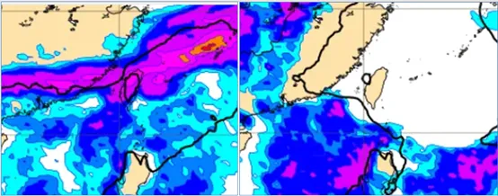 第4波「梅雨季」鋒面通過,挾南方水氣,有大範圍明顯降雨。(圖/翻攝自氣象應用推廣基金會「洩天機教室」)