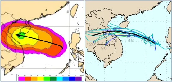 根據歐洲系集模式(ECMWF)模擬顯示,今、明(28、29日)兩天位於南海的「熱帶擾動」,緩慢發展,機率略調高至50% (左圖)。(圖/翻攝自「洩天機教室」專欄)