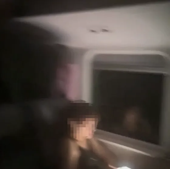 乘客唐小姐指控，台鐵第一時間並未向乘客說明情況與安撫，放任車廂無光、無電，乘客只能自救。（圖／乘客唐小姐提供）