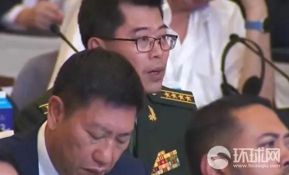 解放軍專家學者代表團成員沈志雄提問。（圖／翻攝環球網）