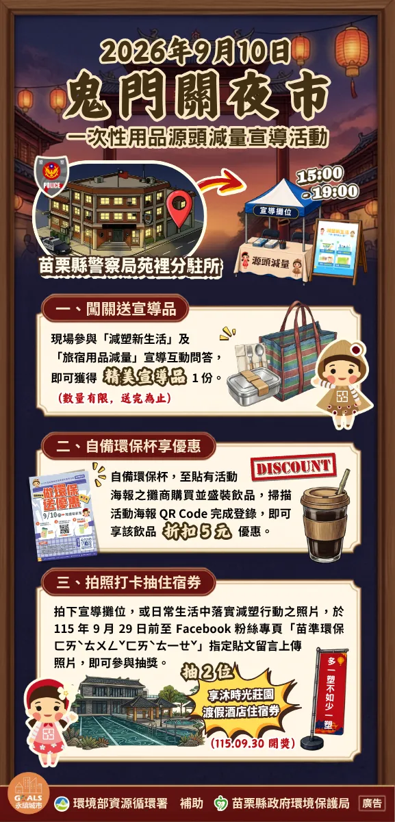 2026鬼門關夜市活動。(圖/苗栗環保局提供)