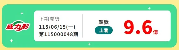下期上看9.6億元。(圖/翻攝自台彩官網)
