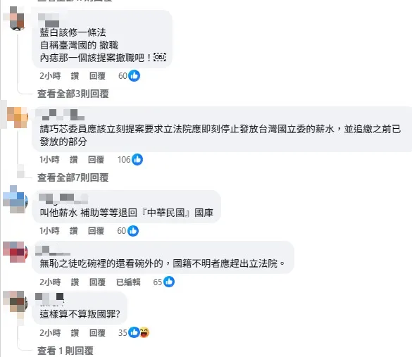 網友炸鍋怒嗆王義川。（圖／擷取自徐巧芯臉書）