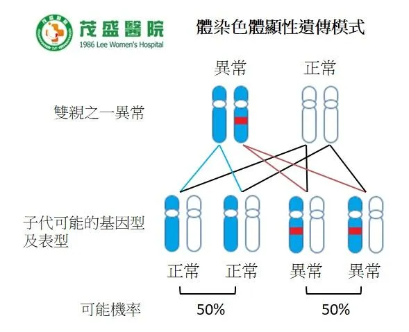 「亨丁頓舞蹈症」屬家族顯性遺傳疾病，傳給下一代的機率是1/2，而且一定會發病。（圖／茂盛醫院）