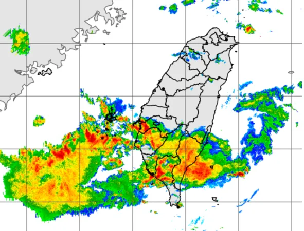雷達回波圖。（圖／氣象局）
