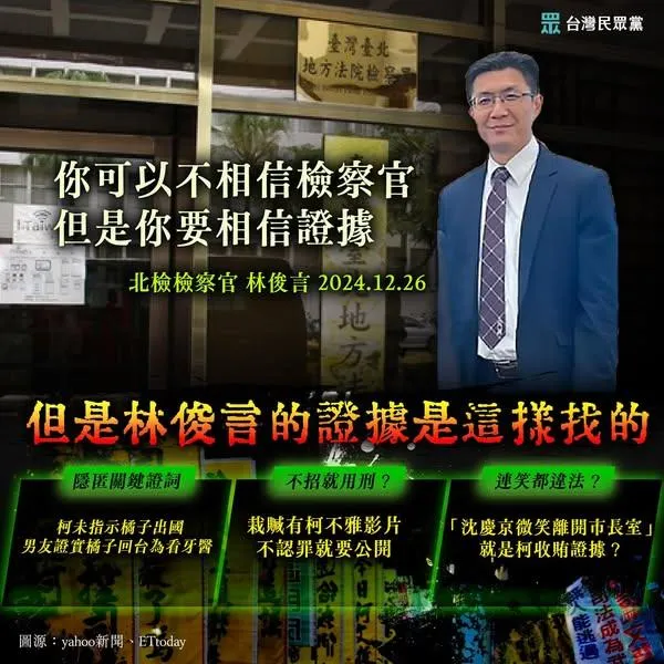 民眾黨轟林俊言。（圖／民眾黨臉書）