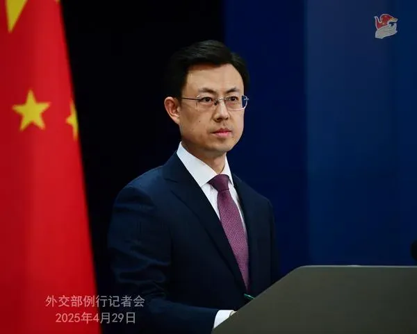 郭嘉昆29日主持大陸外交部記者會。（圖／翻攝大陸外交部）