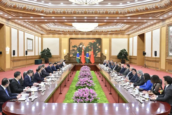 13日，中巴兩國元首在北京舉行會談。（圖／翻攝自大陸外交部官網）