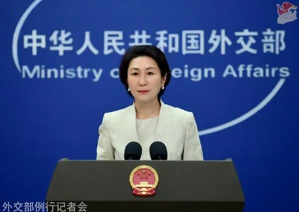 毛寧主持大陸外交部的例行記者會。（資料照／翻攝大陸外交部）