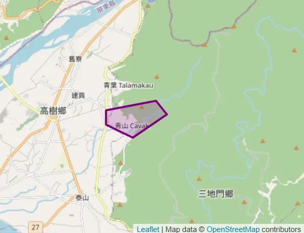 氣象署18日傍晚針對屏東三地門鄉沙漠溪（海神宮）發布災防告警。（圖／翻攝自中央氣象署官網）