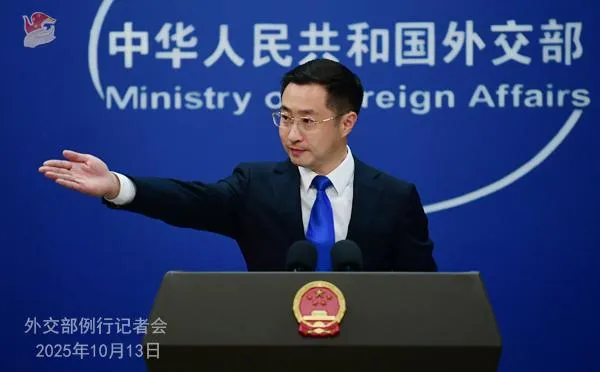陸外交部發言人林劍13日表示，中方認為加薩未來規劃應讓巴勒斯坦人「巴人治巴」。（圖／翻攝自大陸外交部官網）
