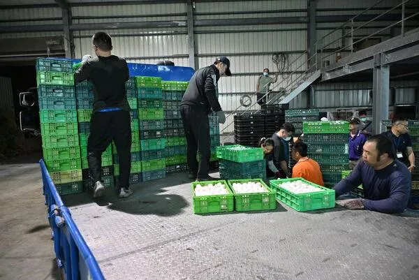 運輸過程中，由保七總隊全程協助押運，確保蛋品在運送過程中不會外流。(圖/彰化縣政府)