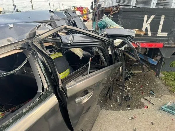 車禍現場。（圖/翻攝畫面）