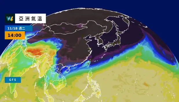 下週全台有感降溫。（圖／翻攝自天氣風險 WeatherRisk臉書）