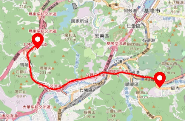 台62線七堵段、暖暖段20日晚間10時起施工至21日清晨6時，期間外車道封閉、內車道通行。（圖／翻攝自公路局北區養護工程分局官網）