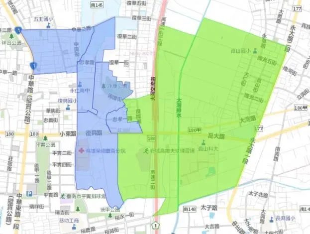 停水降壓永康區（部分）。（圖/台南市政府經濟發展局能源科提供）