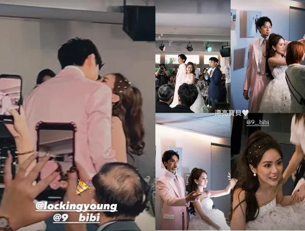 藝人金陽17日與空姐女友舉行婚禮，現場氣氛歡樂。（圖／翻攝自BIBI IG）