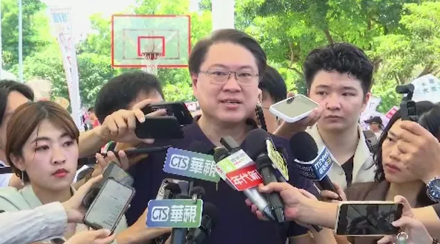 林右昌今出席「護國大繞境」行動。（圖/中天新聞）