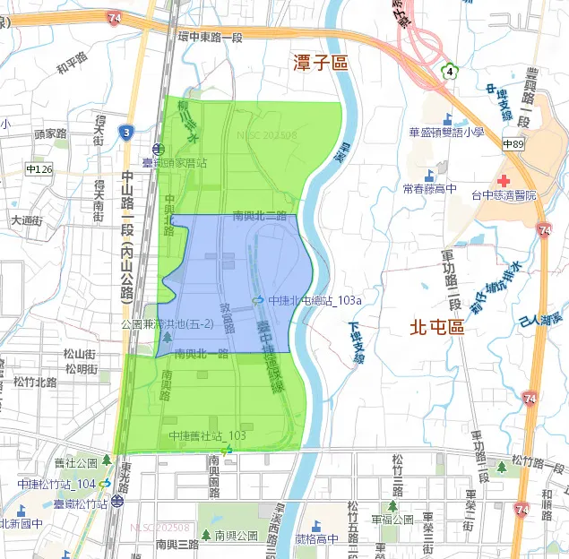 台中市9/16停水、降壓範圍。（圖／翻攝自台水官網）