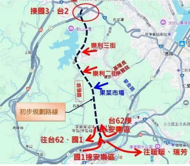 基市府計畫增設安樂聯絡道紓解車潮。（圖／基隆市政府提供）