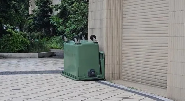 桃園男在社區遭垃圾壓縮機輾斃。（圖／翻攝畫面）