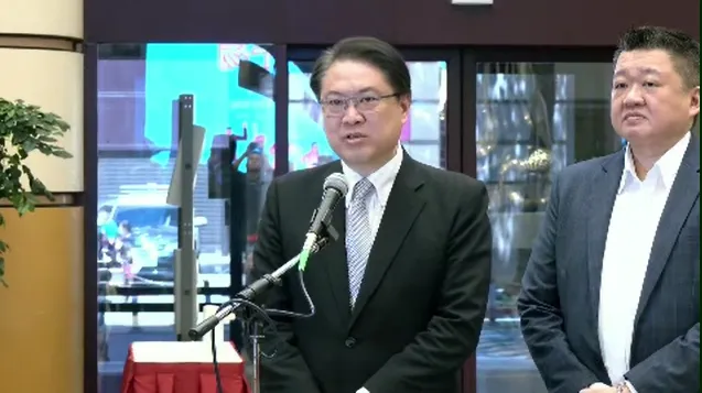 林右昌表示,民進黨與罷團合作舉辦「護國大遶境」行動,這是公民力量的展現。(圖/中天新聞)