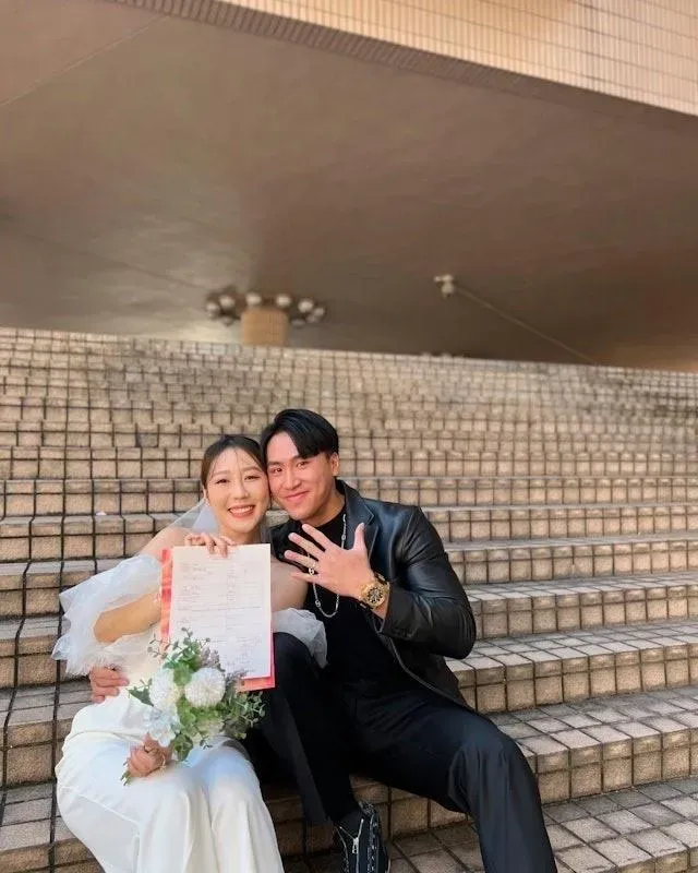 健身網紅William與太太Fafa去年11月才結婚。(圖/翻攝自FaFa IG)