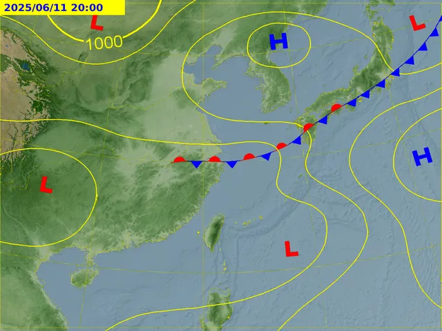 下週三晚至週四期間，熱帶系統將最接近台灣。（圖／氣象署）