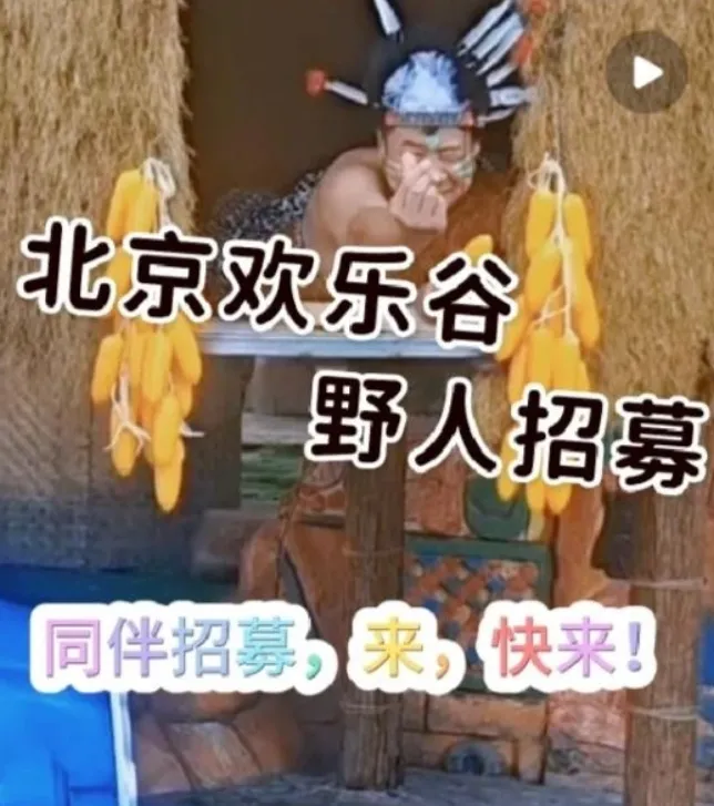 北京歡樂谷公開招募「野人」。（圖／翻攝小紅書）