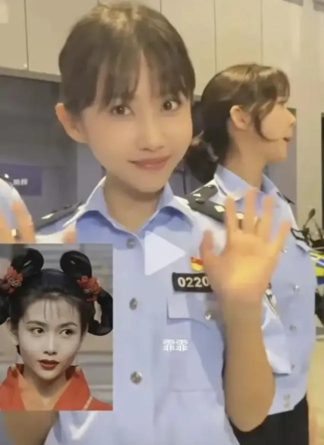 她自稱曾在警方反詐宣傳影片中Cosplay「小昭」。(圖/翻攝微博)