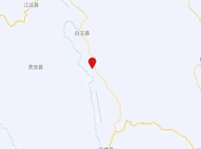 四川省白玉縣今發生規模4.9地震。(圖/翻攝新浪微博)