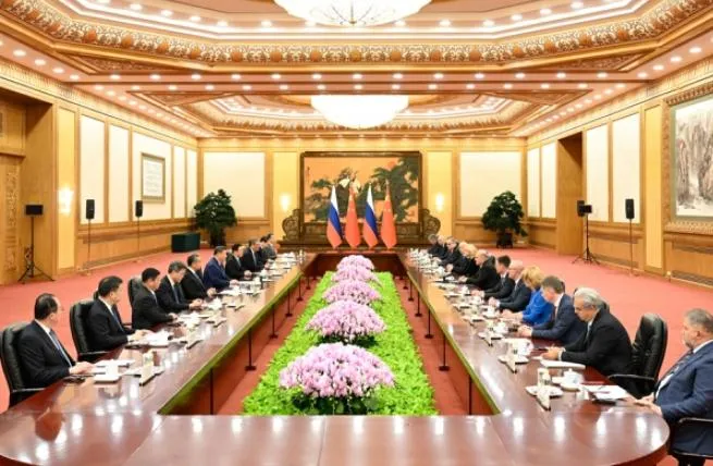 大陸國家主席習近平會晤俄羅斯總理米舒斯京。（圖／翻攝大陸外交部官網）
