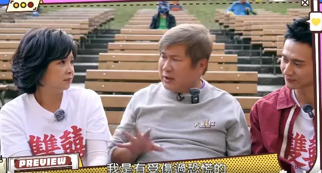 楊貴媚（左起）、胡瓜、劉冠廷談及闖蕩演藝圈的艱辛。（圖／翻攝下面一位-胡瓜臉書）